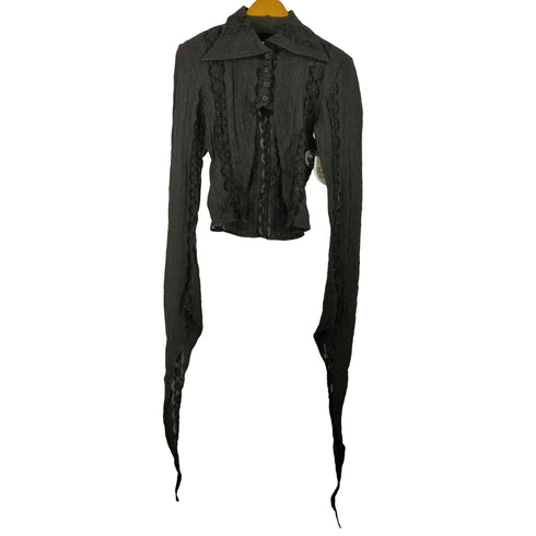 aah midnight club レース切替 変形アーム ブラウス レディース