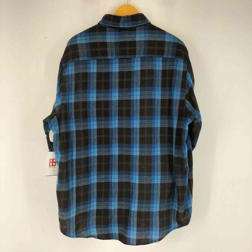 シアーズローバック SEARS ROEBUCK&CO 90S ウールアクリル混 L/S チェックシャツ メンズ import:XL