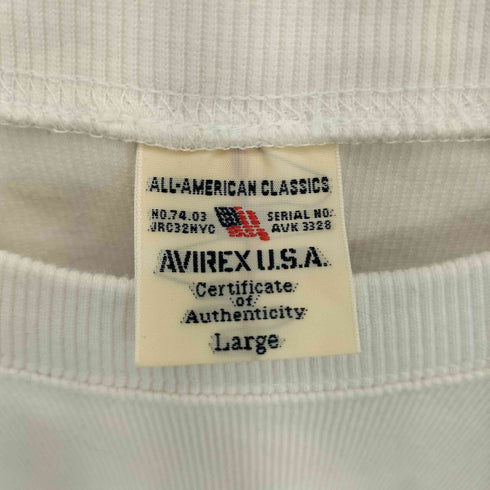 アヴィレックス AVIREX USA デイリーウエア RIB ルーズフィット S/S クルーネック Tシャツ メンズ import:L