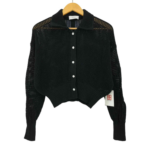 アダムエロペ Adam et Rope 襟付き ショート丈 メッシュカーディガン レディース FREE