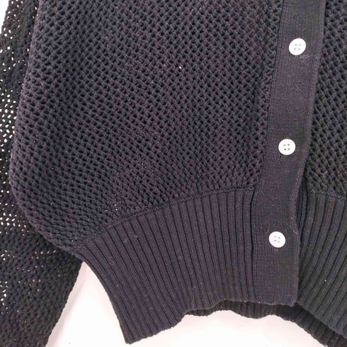 アダムエロペ Adam et Rope 襟付き ショート丈 メッシュカーディガン レディース FREE