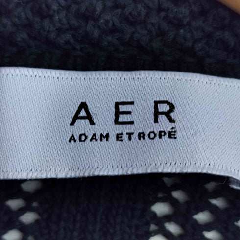 アダムエロペ Adam et Rope 襟付き ショート丈 メッシュカーディガン レディース FREE