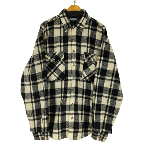 フィールドマスター fieldmaster ウール混 L/S チェックシャツ メンズ import:XL