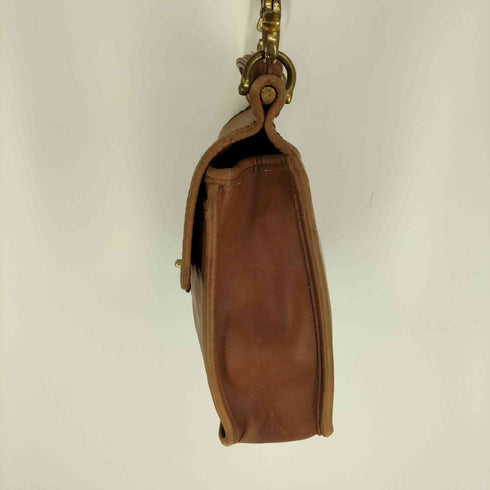 コーチ COACH OLD USA製 HANDCRAFT GRAIN LEATHER TURNLOCK SHOULDER BAG シボ革 裏地スウェード レザー ショルダー バック ターンロック レディース