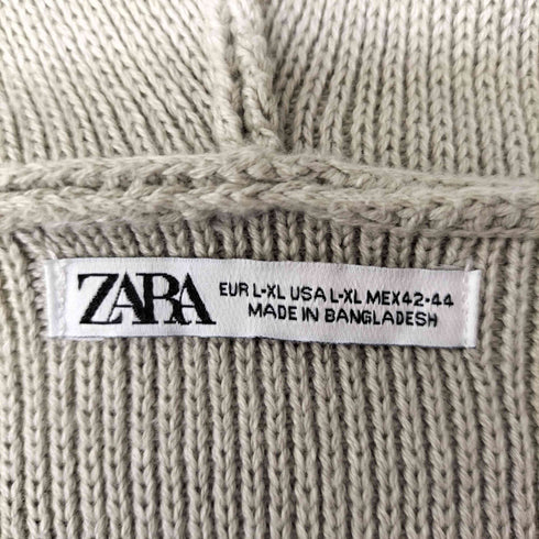 ザラ ZARA フーデッド ジップカーディガン メンズ JPN:XL