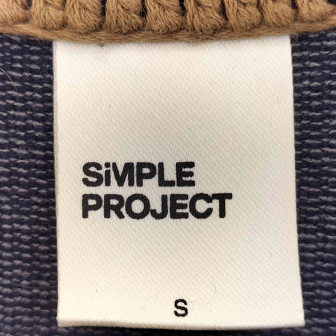 SIMPLE PROJECT 襟ニット切替 ロゴ刺繍ポロシャツ メンズ import:S