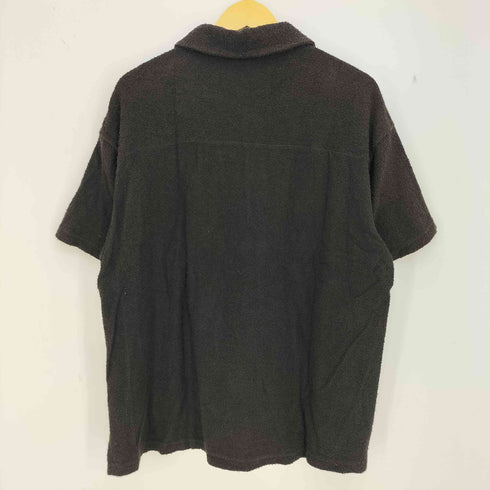 SIMPLE PROJECT 比翼 スナップボタン パイル地 半袖シャツ メンズ import:L