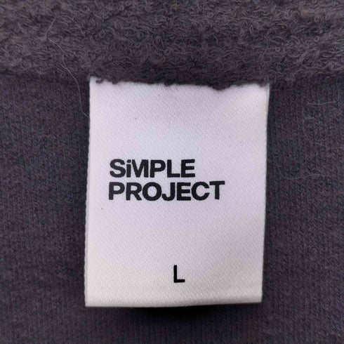 SIMPLE PROJECT 比翼 スナップボタン パイル地 半袖シャツ メンズ import:L