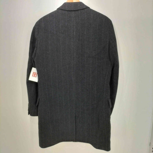 ヒューゴボス HUGO BOSS 3B センターベント ストライプ ウールチェスターコート メンズ EUR:46