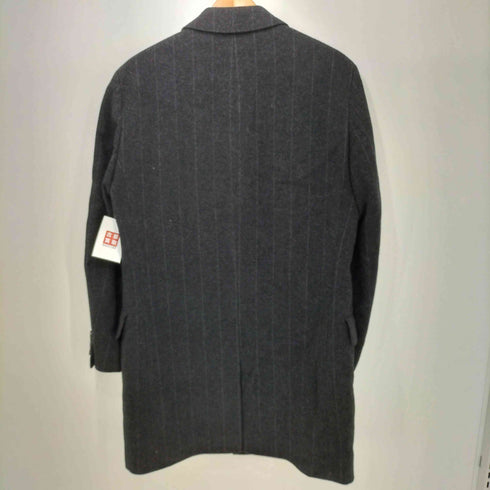 ヒューゴボス HUGO BOSS 3B センターベント ストライプ ウールチェスターコート メンズ EUR:46