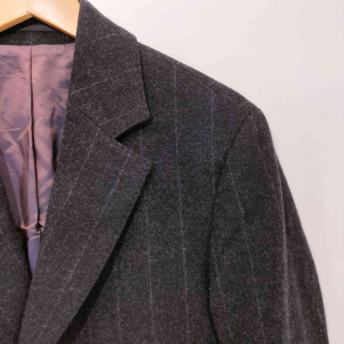 ヒューゴボス HUGO BOSS 3B センターベント ストライプ ウールチェスターコート メンズ EUR:46