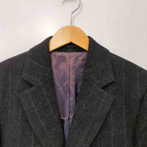 ヒューゴボス HUGO BOSS 3B センターベント ストライプ ウールチェスターコート メンズ EUR:46