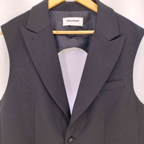 SIMPLE PROJECT バックオープン ノースリーブ 2B テーラードジャケット メンズ import:L