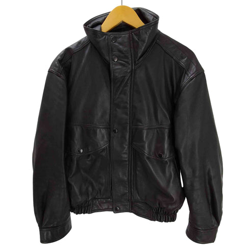 シープレザー スタンドネック ジャケット ブルゾン メンズ import:M