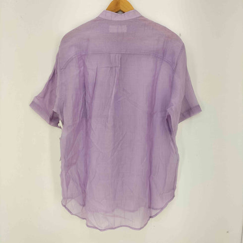 SIMPLE PROJECT 多重ボタン テールカット シアー半袖シャツ メンズ import:L