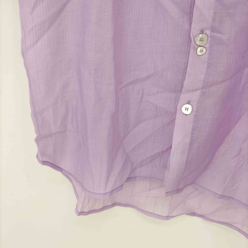 SIMPLE PROJECT 多重ボタン テールカット シアー半袖シャツ メンズ import:L