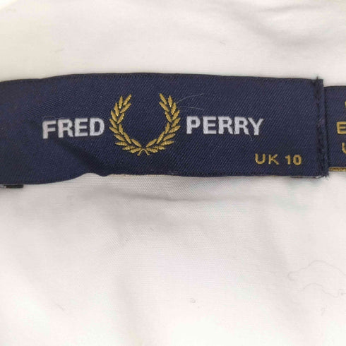 フレッドペリー FRED PERRY ワンポイント刺繍 L/S バンドカラーシャツ レディース 36