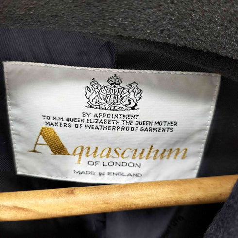 アクアスキュータム AQUASCUTUM イングランド製 ウール チェスターコート メンズ UK:36