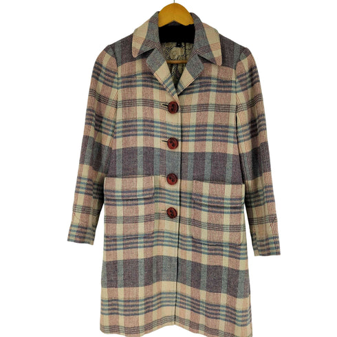 マークジェイコブス MARC JACOBS ウール100チェックチェスターコート レディース 4