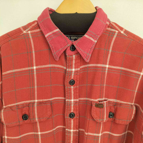 ポロスポーツラルフローレン POLO SPORT RALPH LAUREN 90S コットン フラップポケット チェック ネルシャツ メンズ import:L