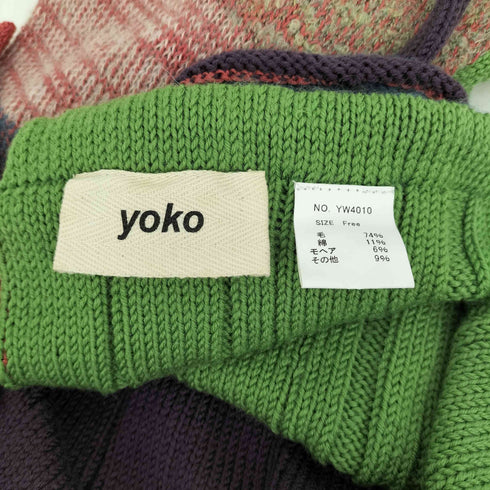 YOKO TAKESHITA パッチワーク ニットスカート レディース FREE