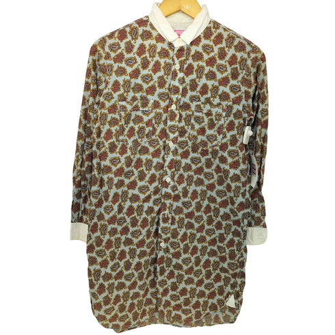 ジュンヤワタナベコムデギャルソンマンピンク JUNYA WATANABE COMME des GARCONS MAN PINK ペイズリー クレリック ロングシャツ メンズ import:M