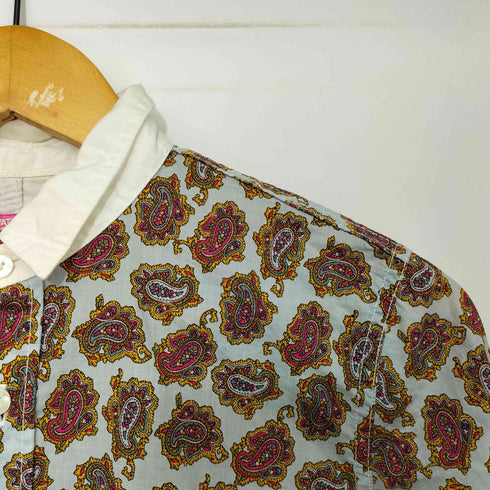 ジュンヤワタナベコムデギャルソンマンピンク JUNYA WATANABE COMME des GARCONS MAN PINK ペイズリー クレリック ロングシャツ メンズ import:M