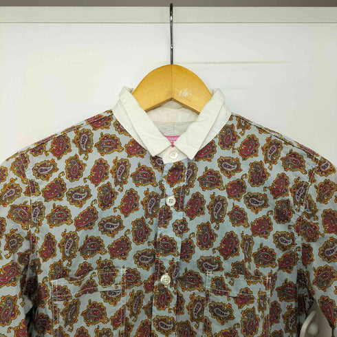 ジュンヤワタナベコムデギャルソンマンピンク JUNYA WATANABE COMME des GARCONS MAN PINK ペイズリー クレリック ロングシャツ メンズ import:M