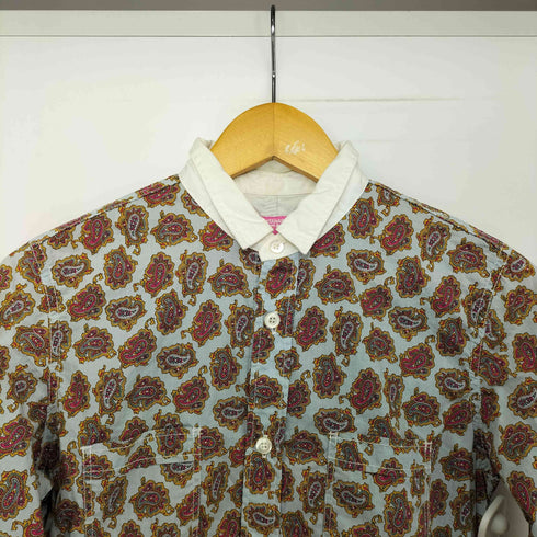 ジュンヤワタナベコムデギャルソンマンピンク JUNYA WATANABE COMME des GARCONS MAN PINK ペイズリー クレリック ロングシャツ メンズ import:M