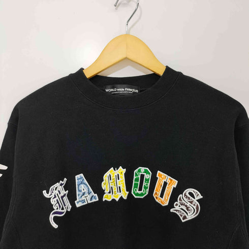 ワールドワイドフェイマス WORLD WIDE FAMOUS ロゴ刺繍 クルーネックスウェット メンズ JPN:M