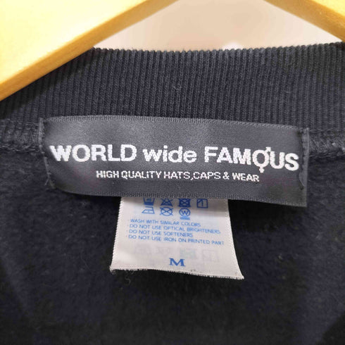 ワールドワイドフェイマス WORLD WIDE FAMOUS ロゴ刺繍 クルーネックスウェット メンズ JPN:M