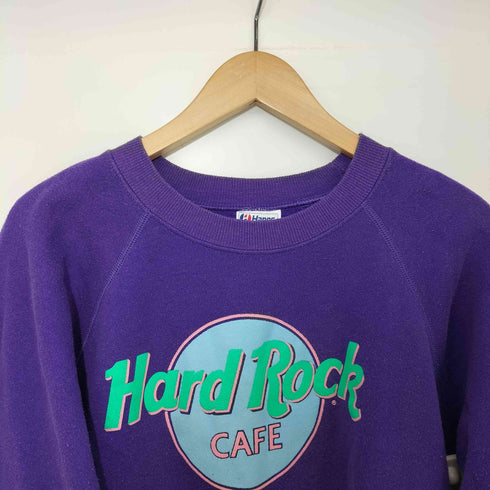 ヘインズ Hanes 90s USA製 ハードロックカフェ サンフランシスコ ラグラン スウェット レディース import:M