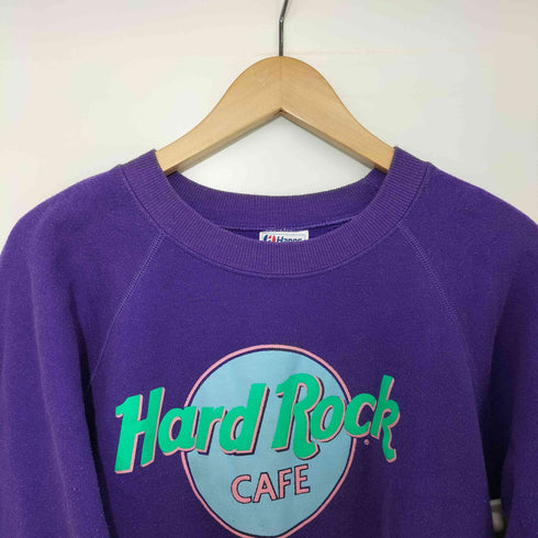 ヘインズ Hanes 90s USA製 ハードロックカフェ サンフランシスコ ラグラン スウェット レディース import:M