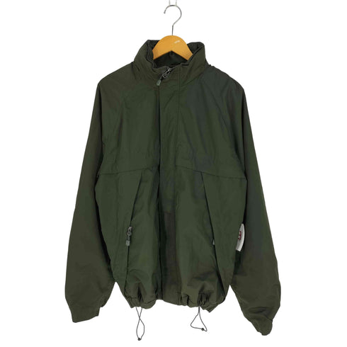 エディーバウアー Eddie Bauer 裏地メッシュ 袖ロゴ刺繍 ドローコード付き マルチポケット フーデッド ジャケット メンズ import:L