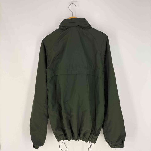 エディーバウアー Eddie Bauer 裏地メッシュ 袖ロゴ刺繍 ドローコード付き マルチポケット フーデッド ジャケット メンズ import:L