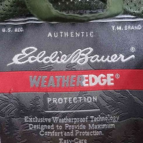 エディーバウアー Eddie Bauer 裏地メッシュ 袖ロゴ刺繍 ドローコード付き マルチポケット フーデッド ジャケット メンズ import:L
