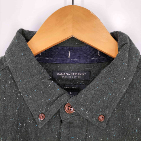 バナナリパブリック BANANA REPUBLIC 00S STANDARD FIT ORGANIC COTTON 混紡 ボタンダウンシャツ メンズ import:L