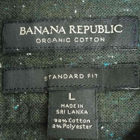 バナナリパブリック BANANA REPUBLIC 00S STANDARD FIT ORGANIC COTTON 混紡 ボタンダウンシャツ メンズ import:L