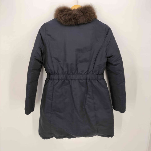 CHEZ TOI リバーシブル ウエストマーク 襟ファー Aライン ダウン コート レディース JPN:M