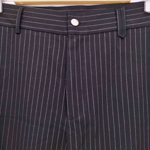 SIMPLE PROJECT 裾ジップ ピンストライプ ストレートスラックス メンズ L