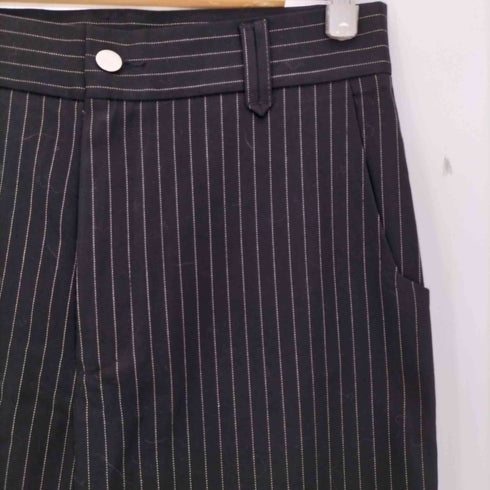 SIMPLE PROJECT 裾ジップ ピンストライプ ストレートスラックス メンズ L