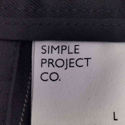 SIMPLE PROJECT 裾ジップ ピンストライプ ストレートスラックス メンズ L