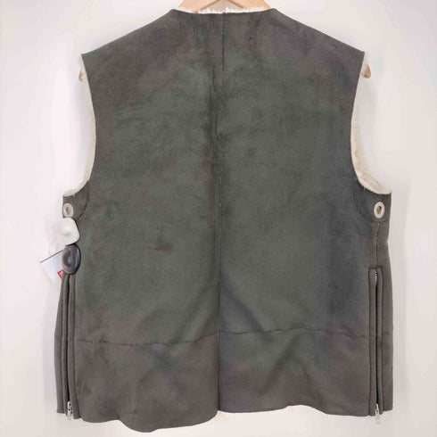 タオコムデギャルソン tao COMME des GARCONS 22aw サイドジップ フェイクムートン ダッフルベスト レディース JPN:M