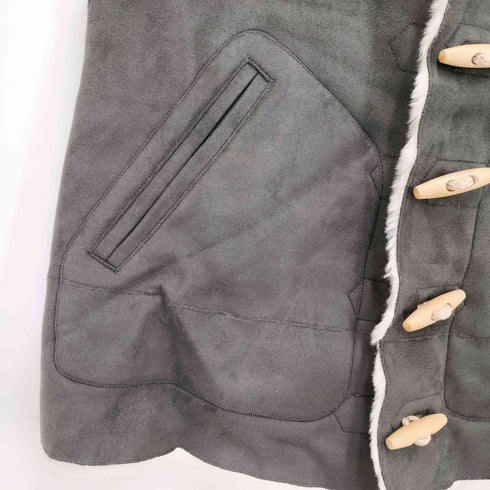 タオコムデギャルソン tao COMME des GARCONS 22aw サイドジップ フェイクムートン ダッフルベスト レディース JPN:M