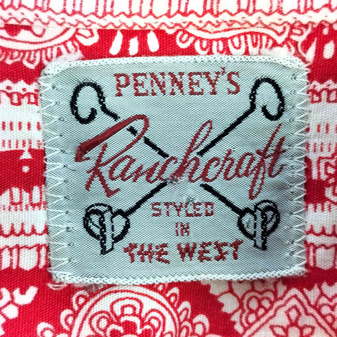ペニーズ PENNEYS Ranchcraft 総柄 ウエスタンシャツ メンズ 16 1/2 -33