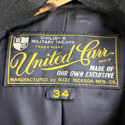 バズリクソンズ BUZZ RICKSONS UNITED CARR ウールメルトン Pコート メンズ US:34