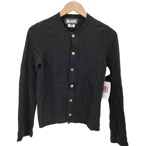 ブラックコムデギャルソン BLACK COMME des GARCONS 12aw ウール クルーネックカーディガン レディース xxs