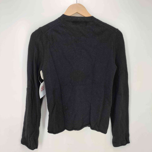 ブラックコムデギャルソン BLACK COMME des GARCONS 12aw ウール クルーネックカーディガン レディース xxs