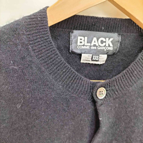 ブラックコムデギャルソン BLACK COMME des GARCONS 12aw ウール クルーネックカーディガン レディース xxs