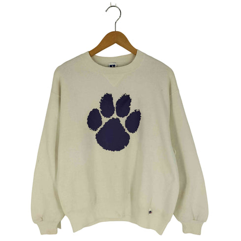 ラッセルアスレチック RUSSELL ATHLETIC 90-00S プリント ANGELA 前V クルーネック スウェット メンズ import:L